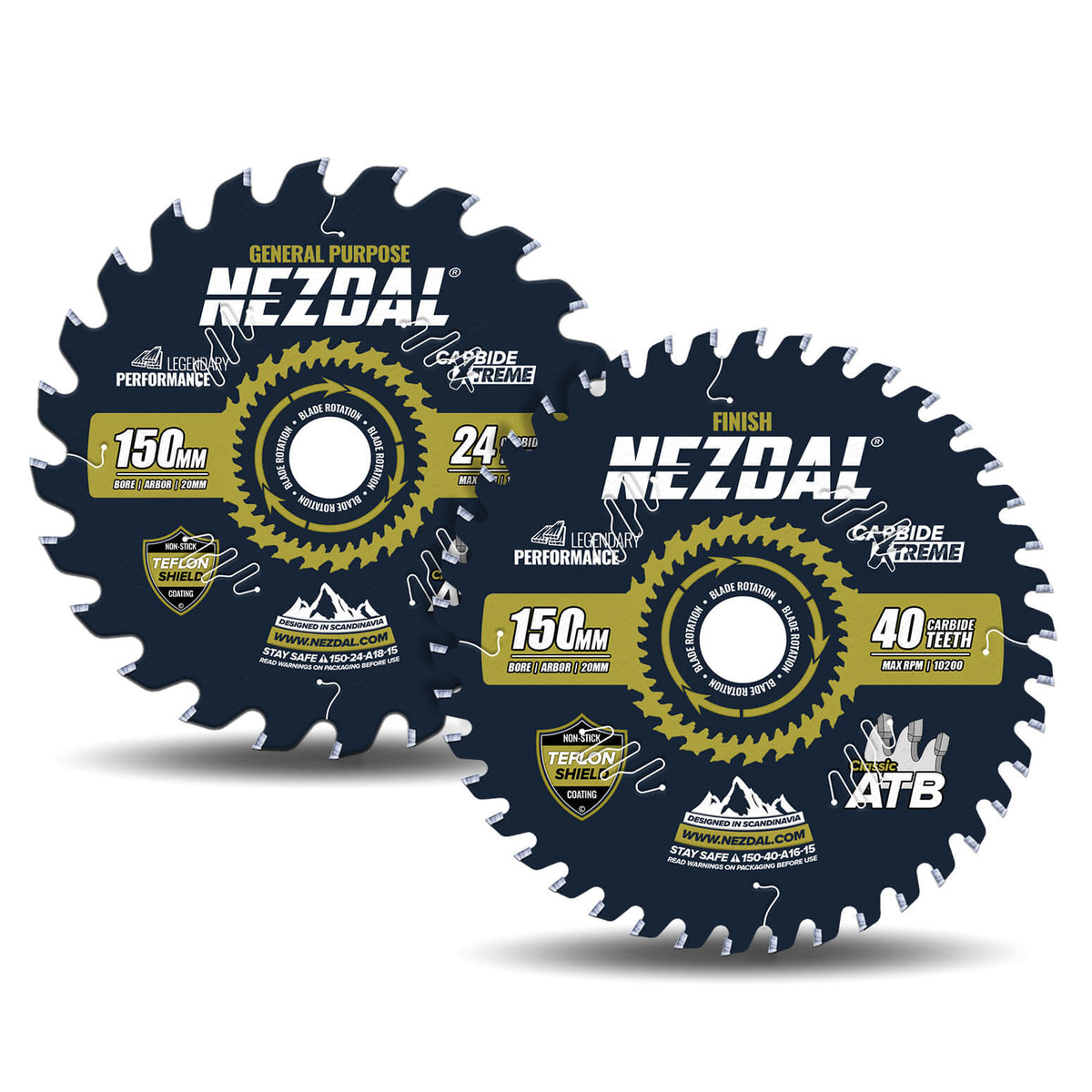 150mm Duo | 24, 40 Tenner | Generell Bruk, Fin snittkvalitet | Sagblad