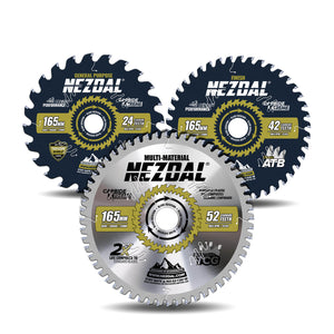 165mm Trio | 24,42,52 Tenner | Generell Bruk, Finish, Multi-Material | Bestselger | Sagblad