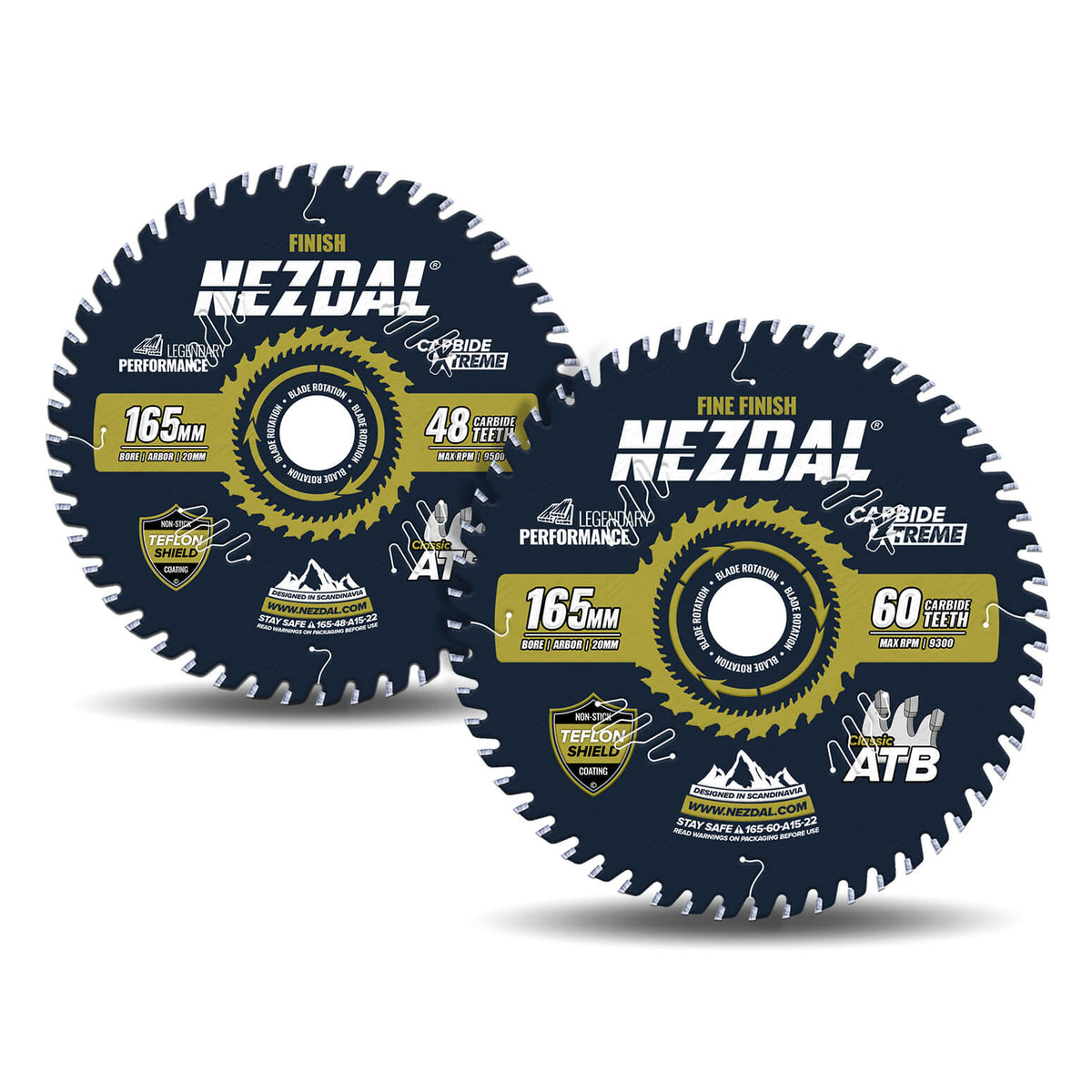 165mm Duo | 48, 60 Tenner | Fin &amp; Superfin snittkvalitet | 2,2mm Skjærebredde | Sagblad