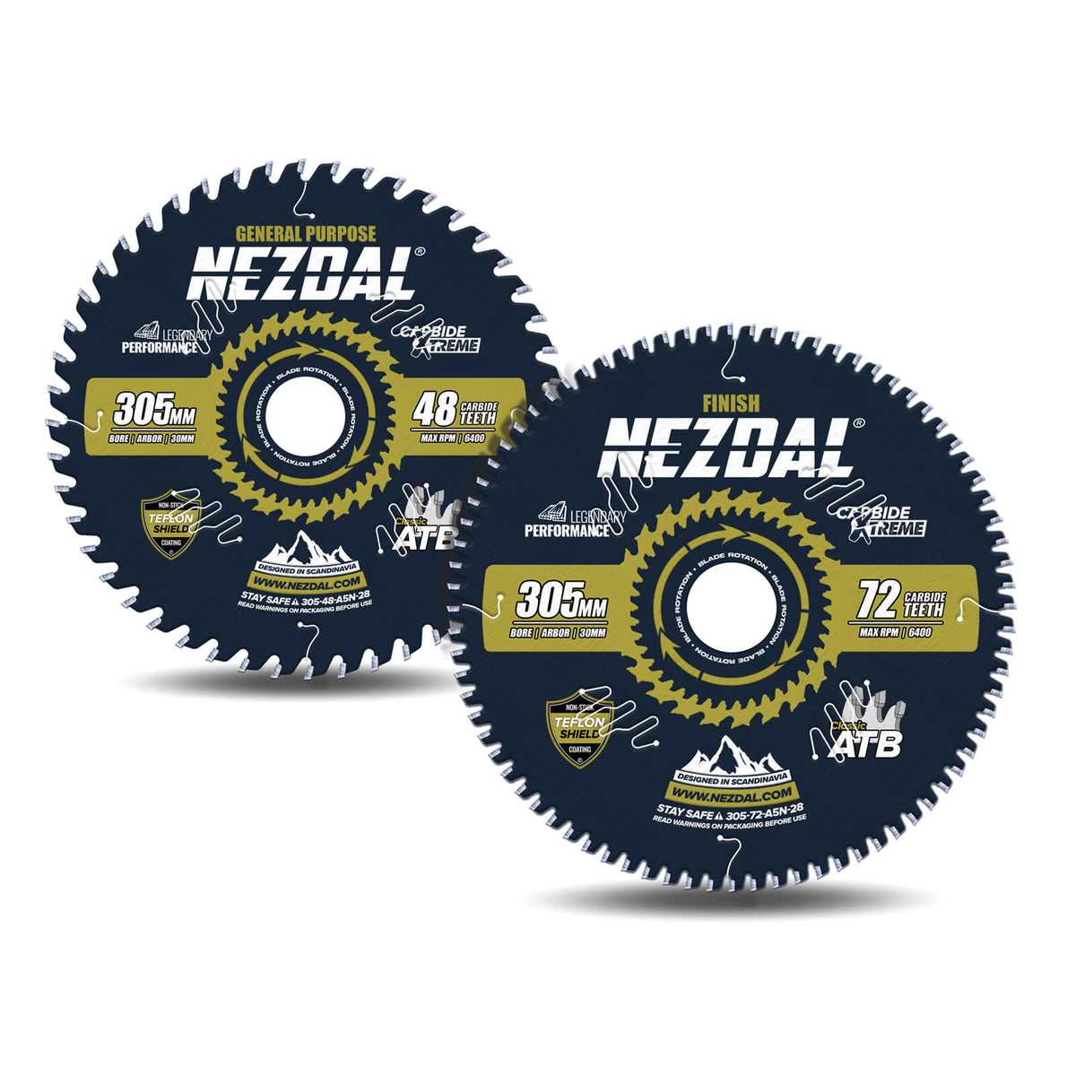 305mm sågklingor för kap och gersåg i 2 delar för allmänt bruk och finish i trä