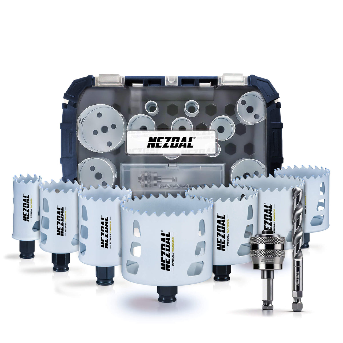 Allrounderen | 32, 44, 51, 64, 73, 76, 83mm | Multi-Material | 60mm sagedybde | 50X levetid | Pitbull® Carbide Performance | Inkl. adapter, senterbor, koffert