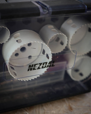 Allrounderen | 32, 44, 51, 64, 73, 76, 83mm | Inkl. Adapter, Senterbor, Koffert | Grizzly BiM® | Hullsagsett
