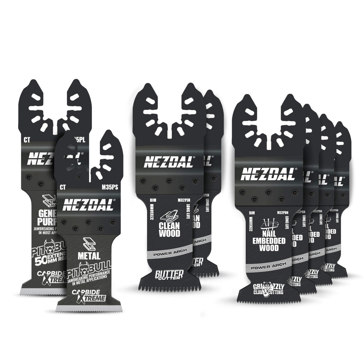 Snekkerens Utvalgte 2025 | 8 stk multikutterblader | Inkl. oppbevaringsboks