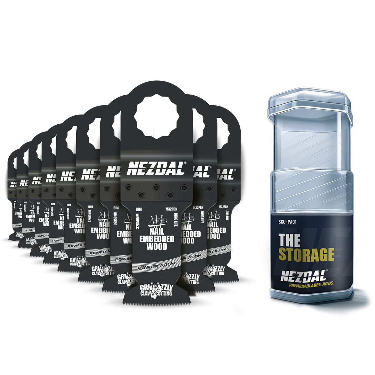 Power Arch | Tre &amp; Spiker | Lynrask, Slitesterk | 32x50mm | Inkl. oppbevaringsboks | SuperCut-Feste | 10 stk