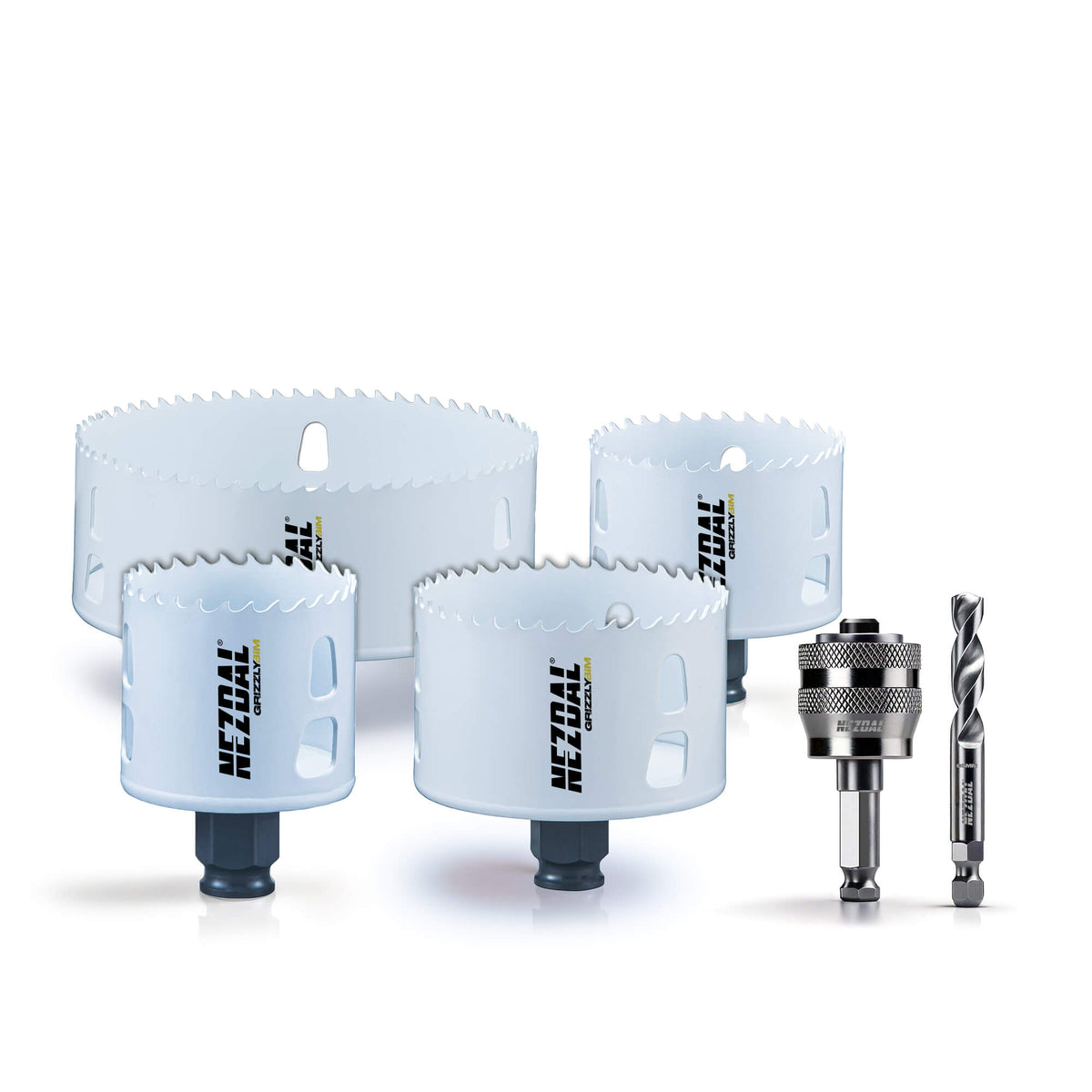 Kjøkkenmontøren | 54, 73, 76, 133mm | Inkl. Adapter, Senterbor | Grizzly BiM® | Hullsagsett