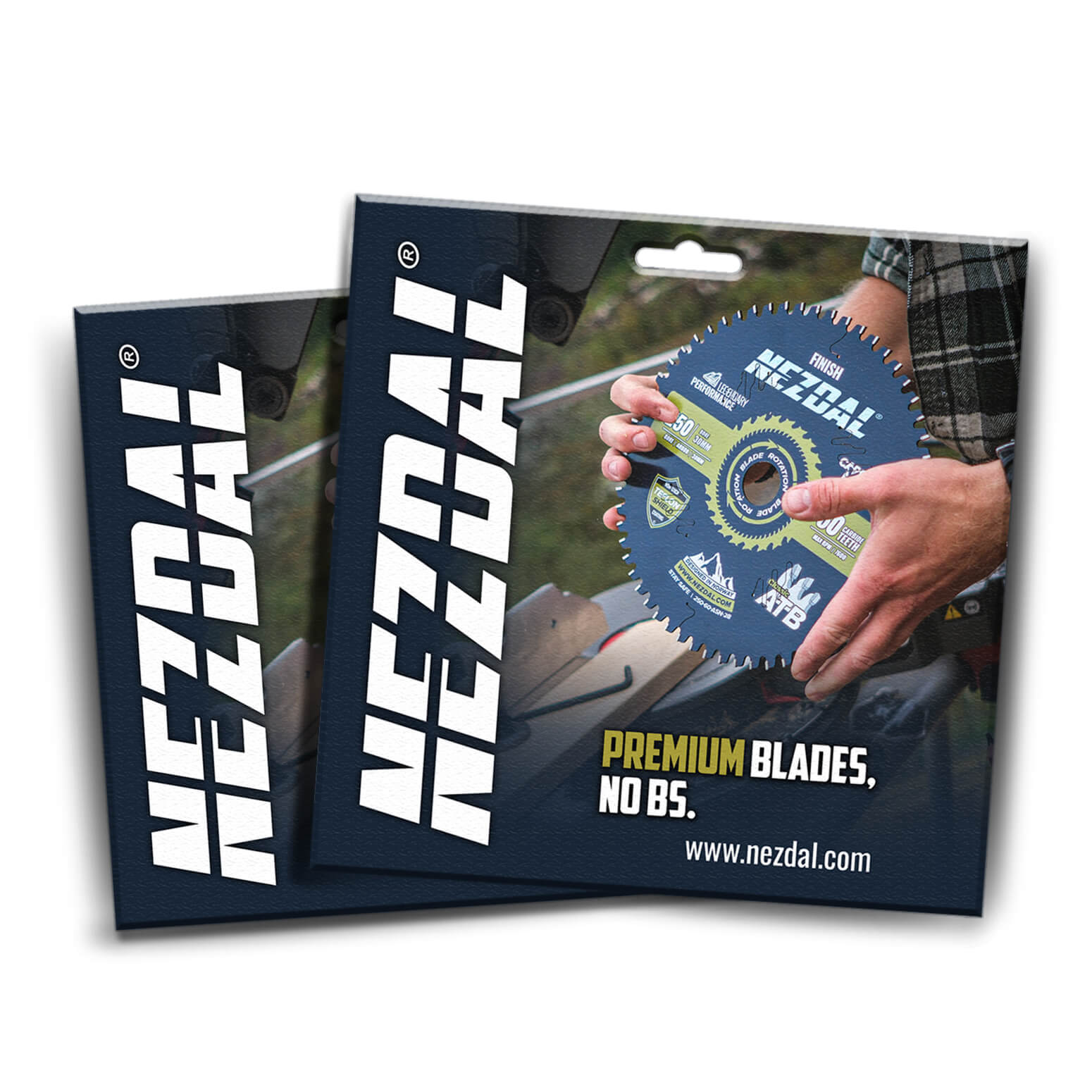 2 stk 165mm sirkelsagblad på hvit bakgrunn