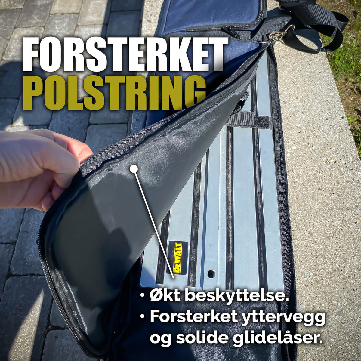 2 stk Oppbevaringsbager | 6 stk sagklinger opp til 315mm | 2 stk styreskinner opp til 1600mm | Pakkedeal