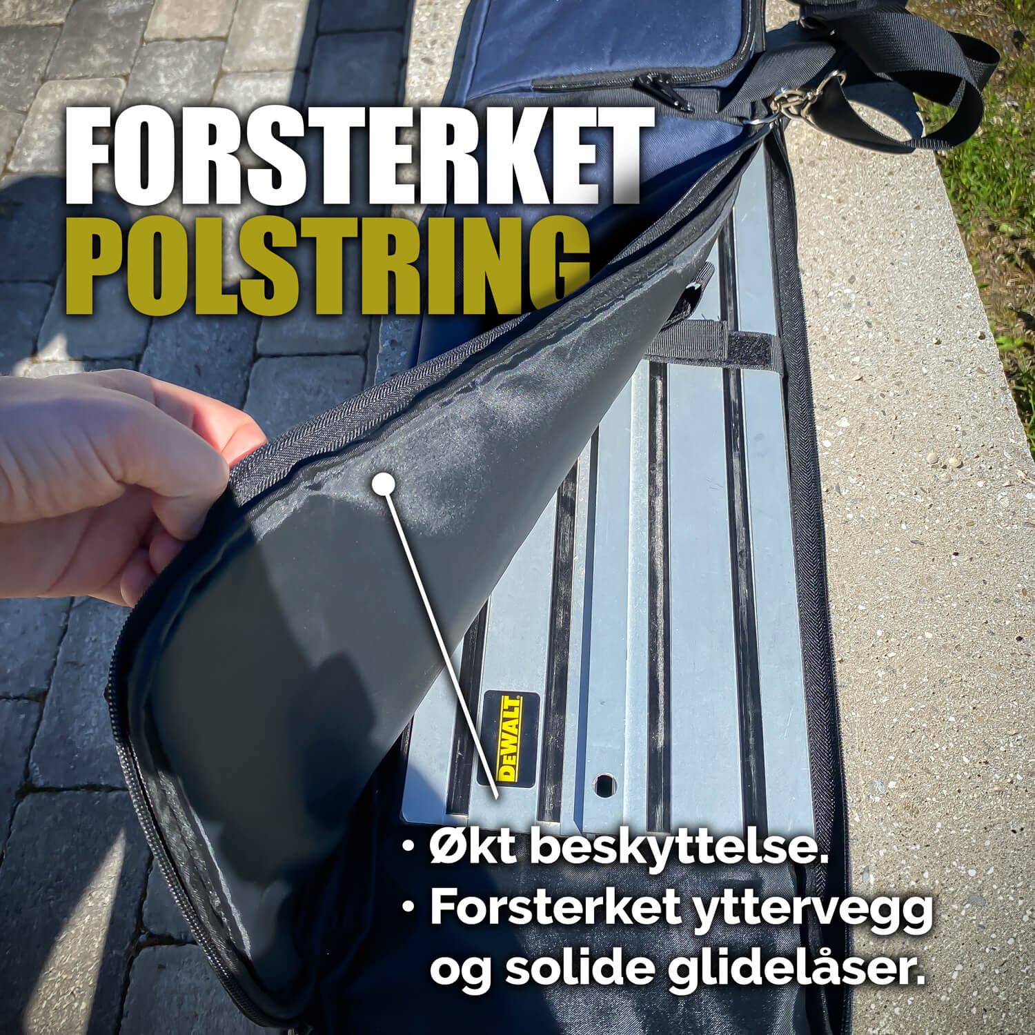 Oppbevaringsbag for styreskinner | For 2 stk styreskinner opp til 1600mm