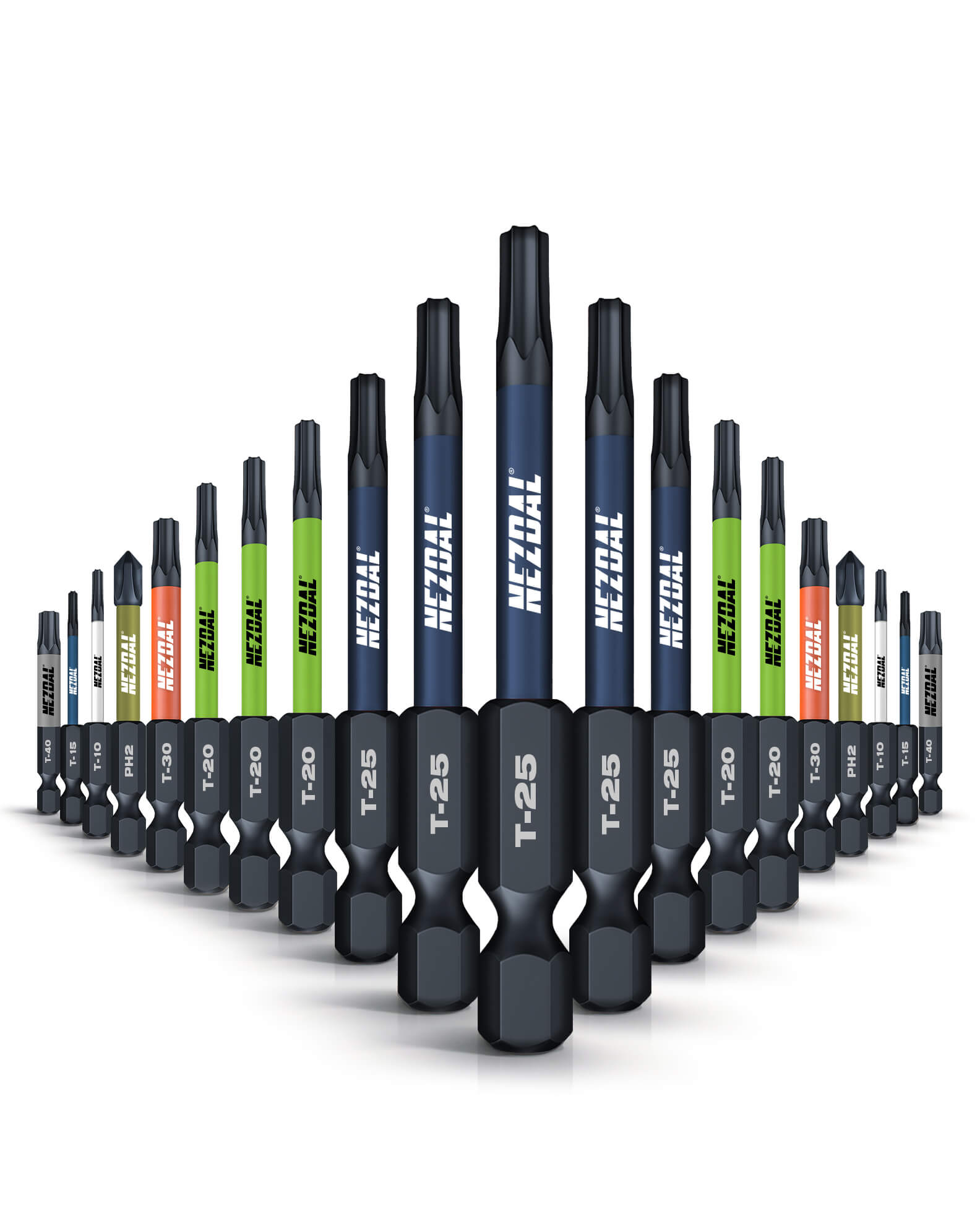 Allrounder Pack | 60mm lengde | Magnetisk | God passform | Bits | For Slagtrekker & Drill | 21 deler | Inkl. oppbevaringsboks
