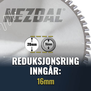160/165mm | 36 Tenner | Metall, Kompositt, PVC | Sagblad