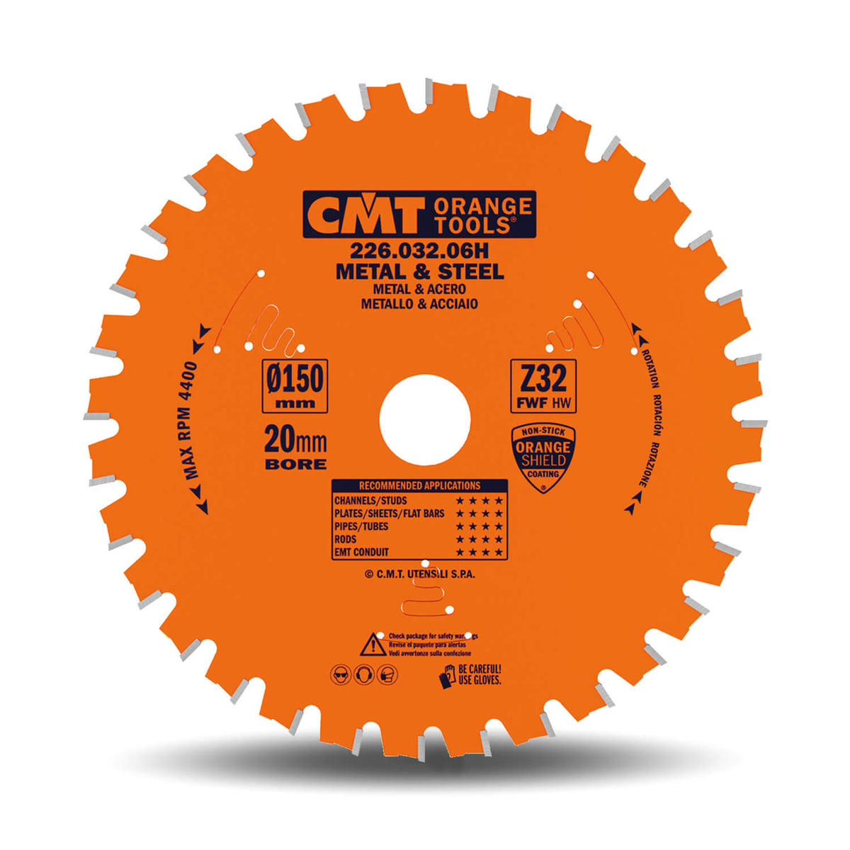 150mm | 32 Tenner | Stål, Metall, Kompositt, PVC | Sagblad