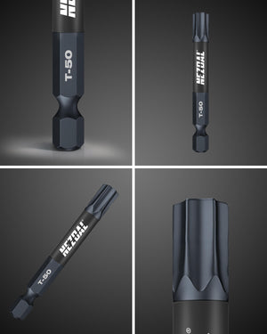 T50 | Bits | 60mm lengde | Fargekoder | God passform | For Slagtrekker & Drill | 2 stk