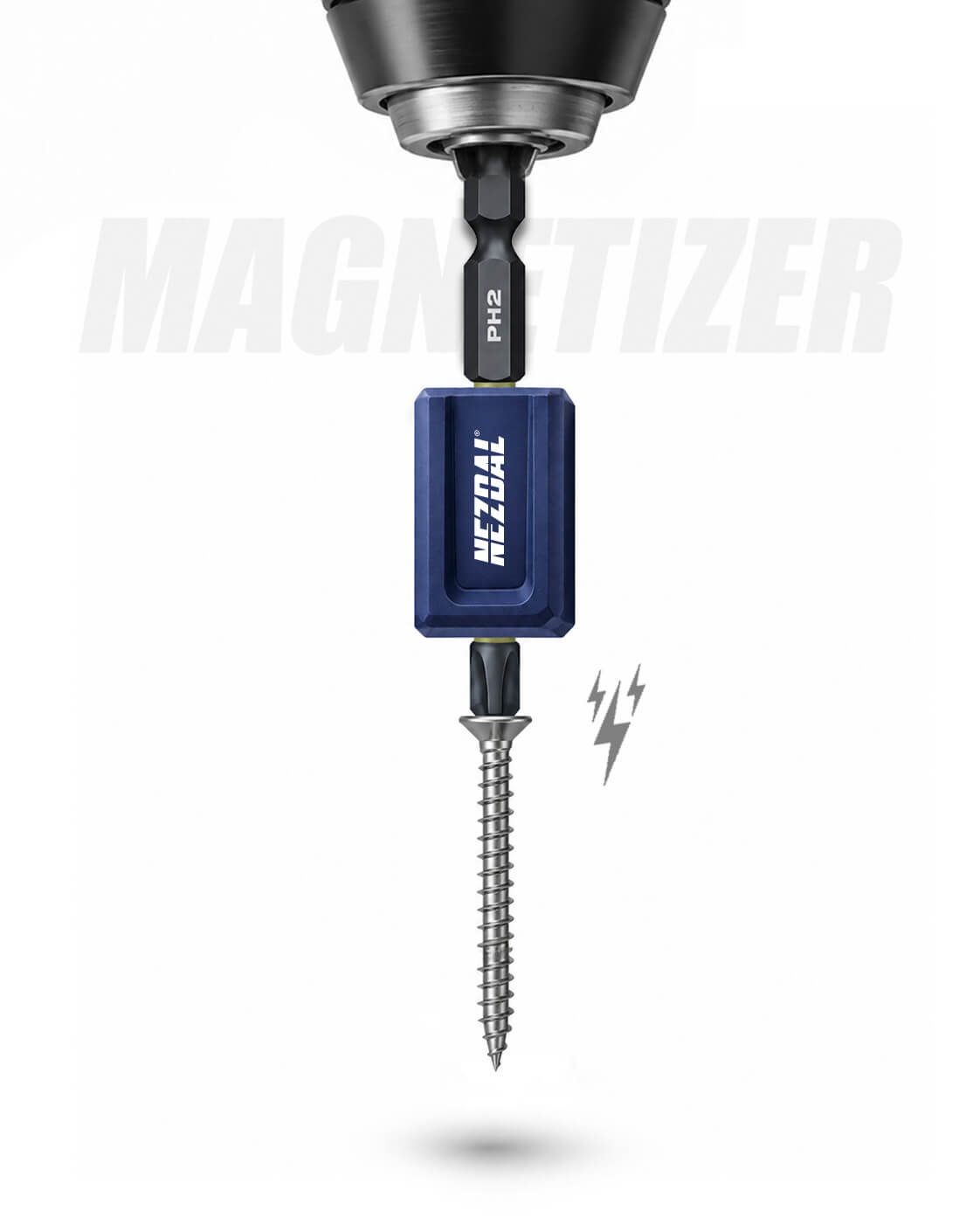 Allrounderen | Magnetizer + 34 stk Bits + Oppbevaringsboks | 60mm lengde | Fargekoder | God passform | For Slagtrekker & Drill