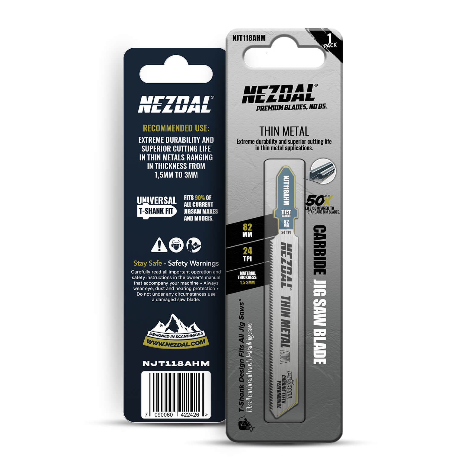 stikksagblad for metallplater og tynt metall