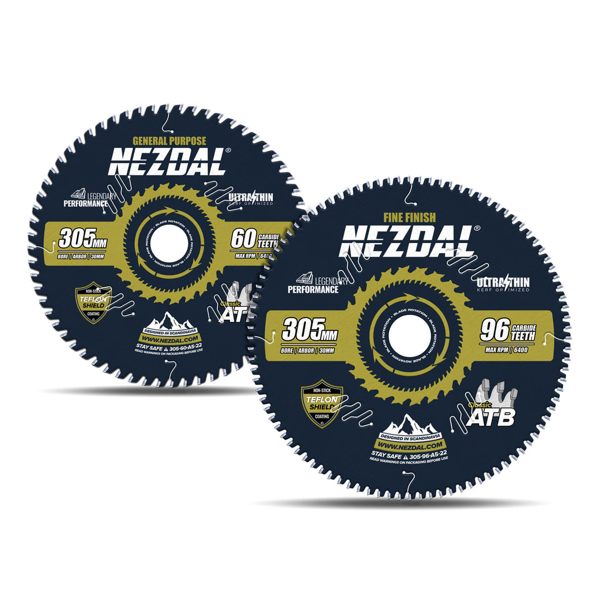305mm Duo | 60, 96 Tenner | Generell Bruk, Fin Snittkvalitet | Ultratynn skjærebredde | Perfekt for batterisag