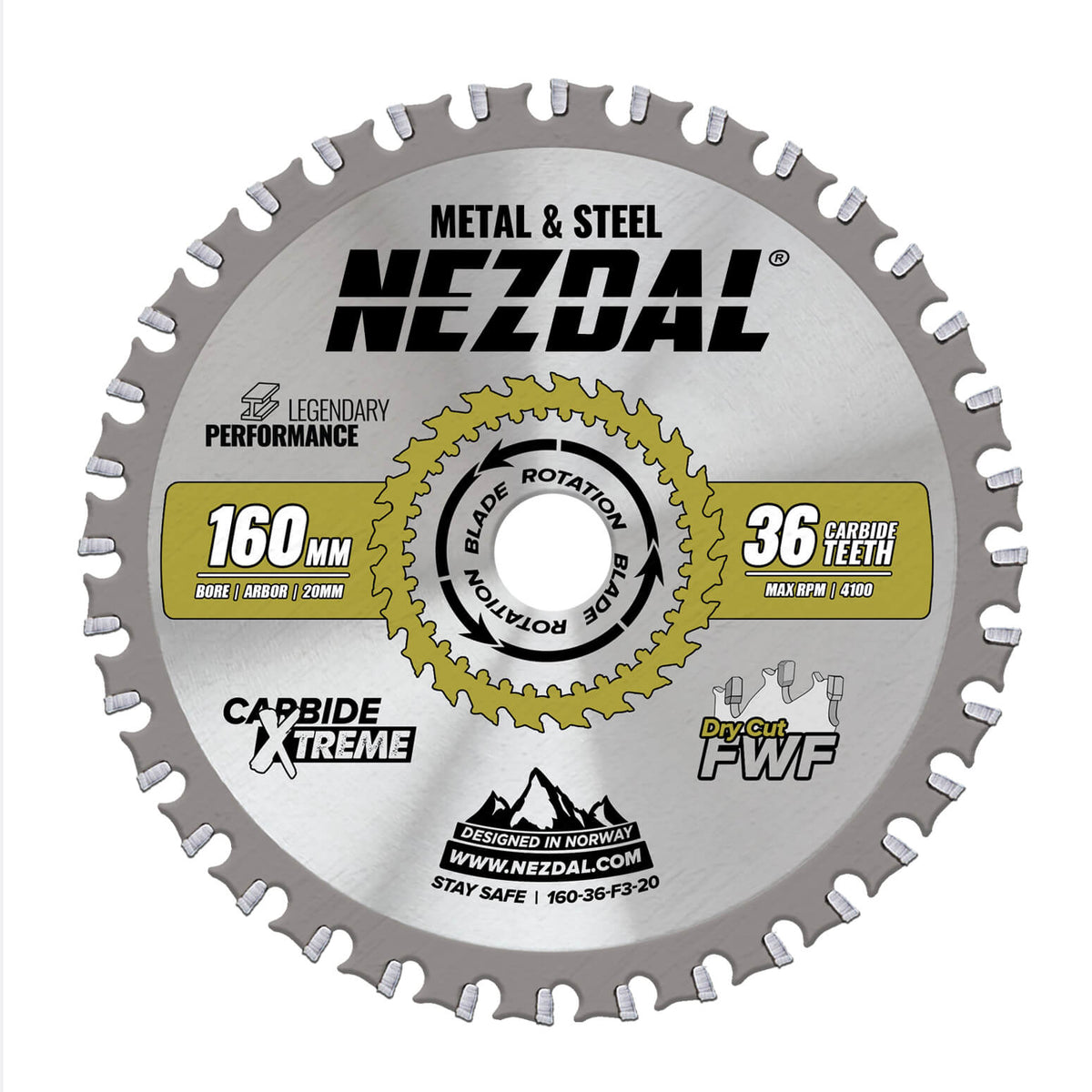 160mm sågklinga för sågning i metall och stål