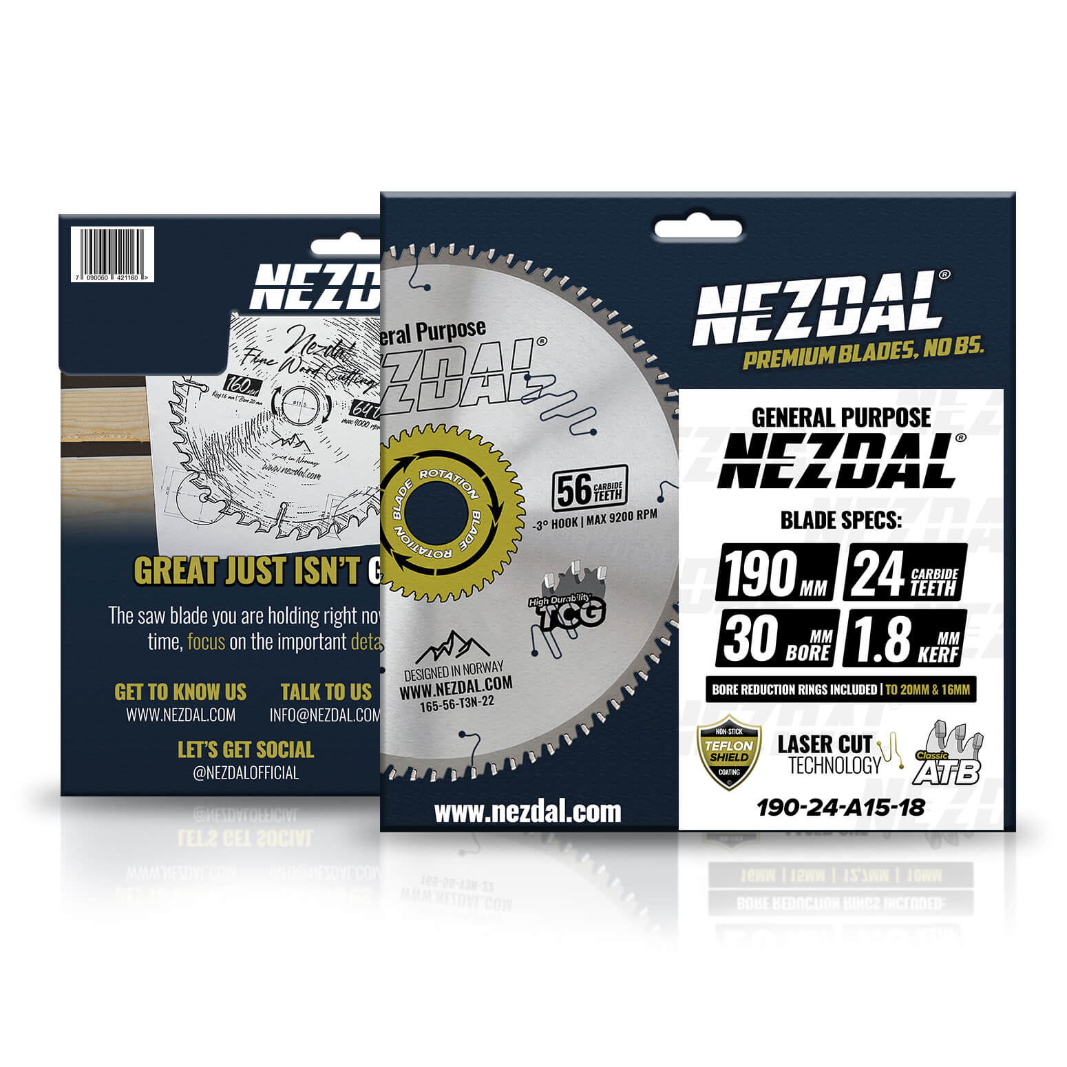 190mm sågklinga för allmänt bruk och sågning av trä