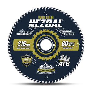 216mm saw blade with 80 teeth for ultrafine finish in wood
