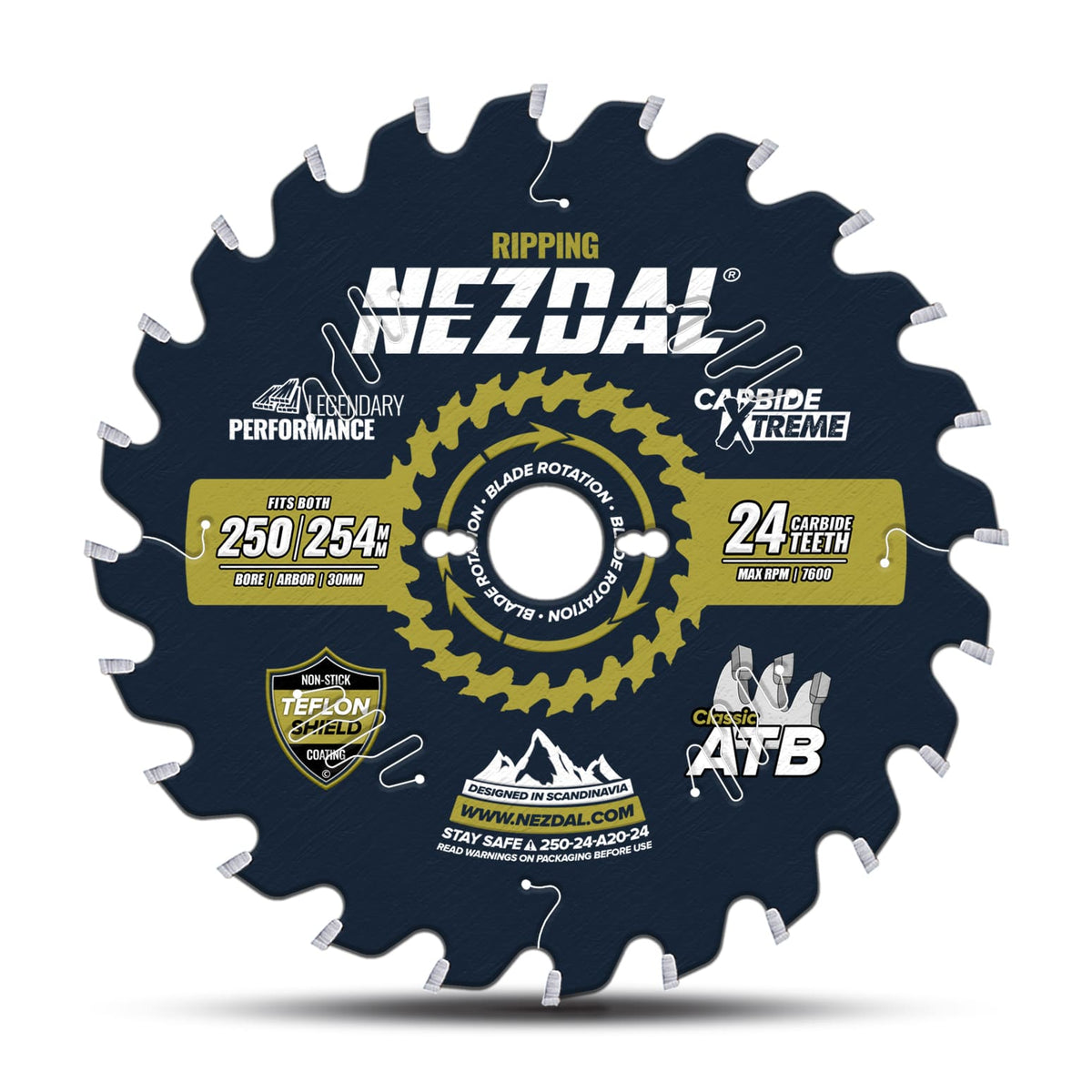 250mm ripping saw blade for wood applications