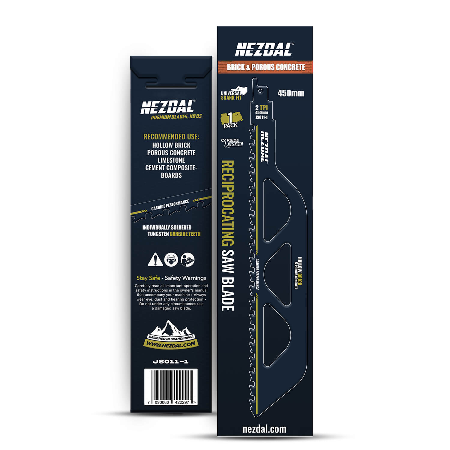 Bajonettsagblad for leca, lettbetong m.m