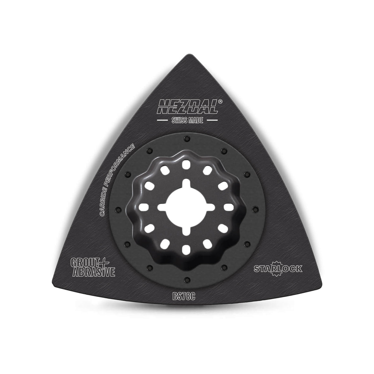 Multisagblad starlock for rasping i treverk, sliping av betongoverflater, fjerning av fug osv