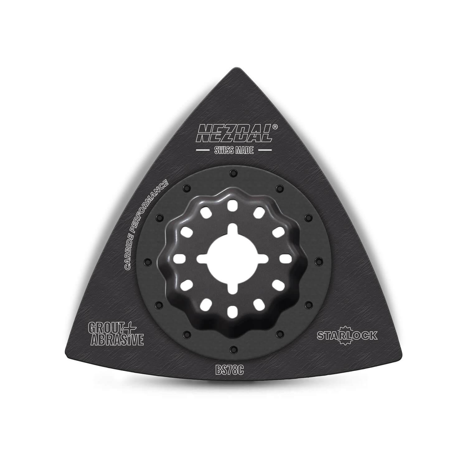 Multisagblad starlock for rasping i treverk, sliping av betongoverflater, fjerning av fug osv