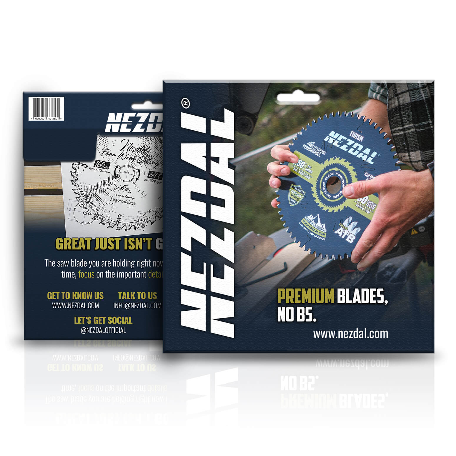 184mm Multi-Material sagklinge fra Nezdal®, som leverer 2X levetid og fin snittkvalitet i krevende materialer