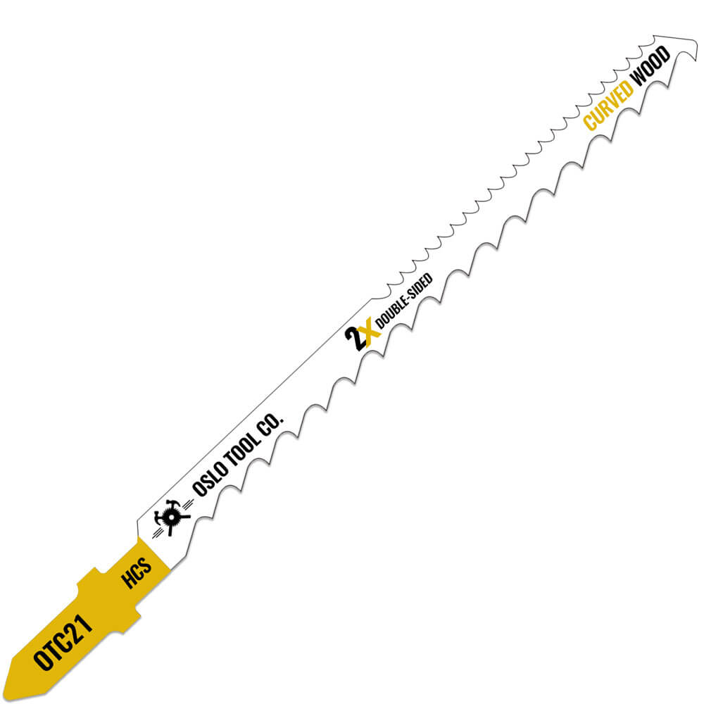 Tre | Fin Toppfinish | Ekstrem Kurvesaging | Dobbeltsidig Tanning | 5 stk | Stikksagblad