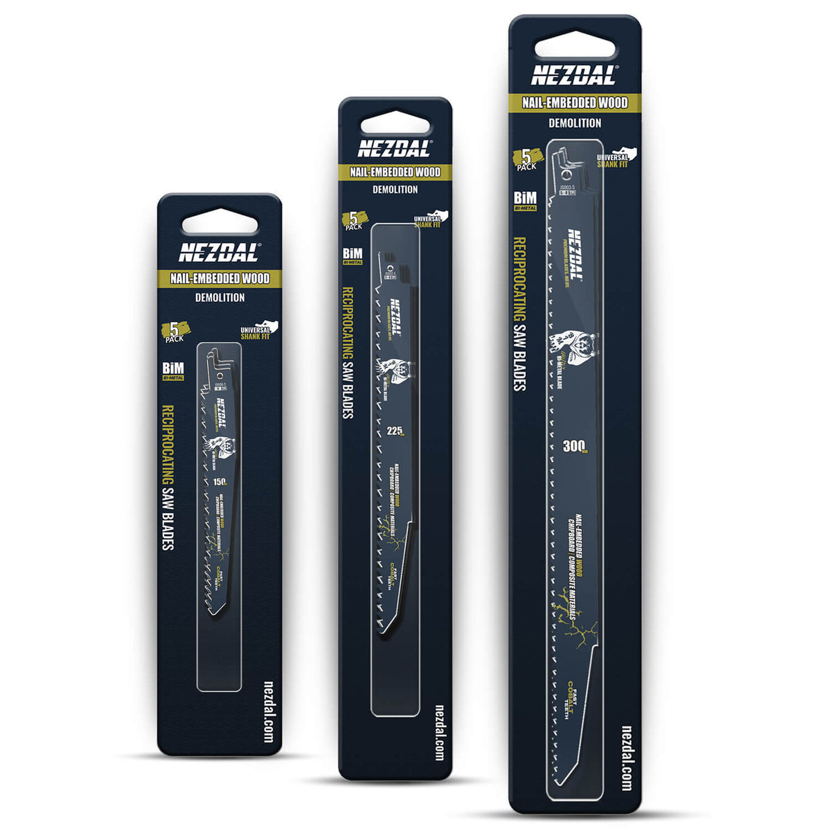 Demolition Pack | Lynrask Riving | Tre &amp; Spiker | Bajonettsagblad | 15 stk