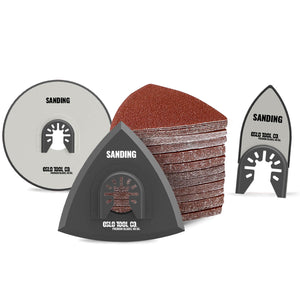 3 ulike slipemodeller for multikuttermaskin. Inkludert 75stk slipepapir